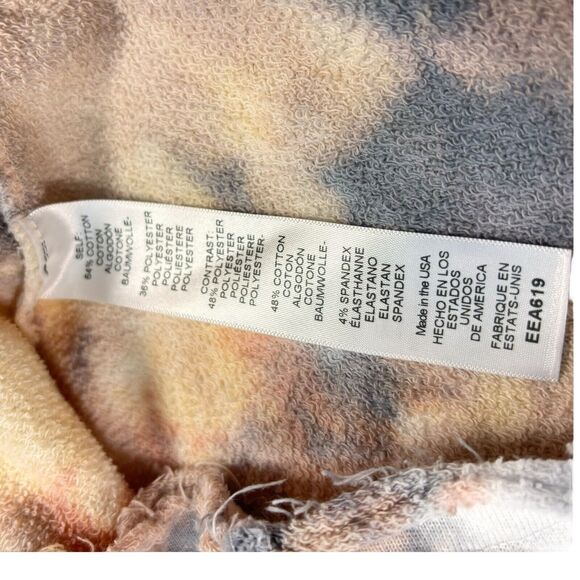 MICHAEL STARS Ariana Flutter Top Pullover Sweatshirt Peach Tie Dye Size small - Picture 6 of 9